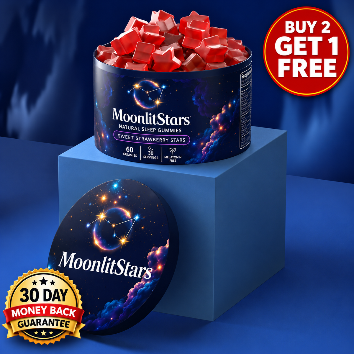 MoonlitStars™ Melatonin-Free Sleep Gummies