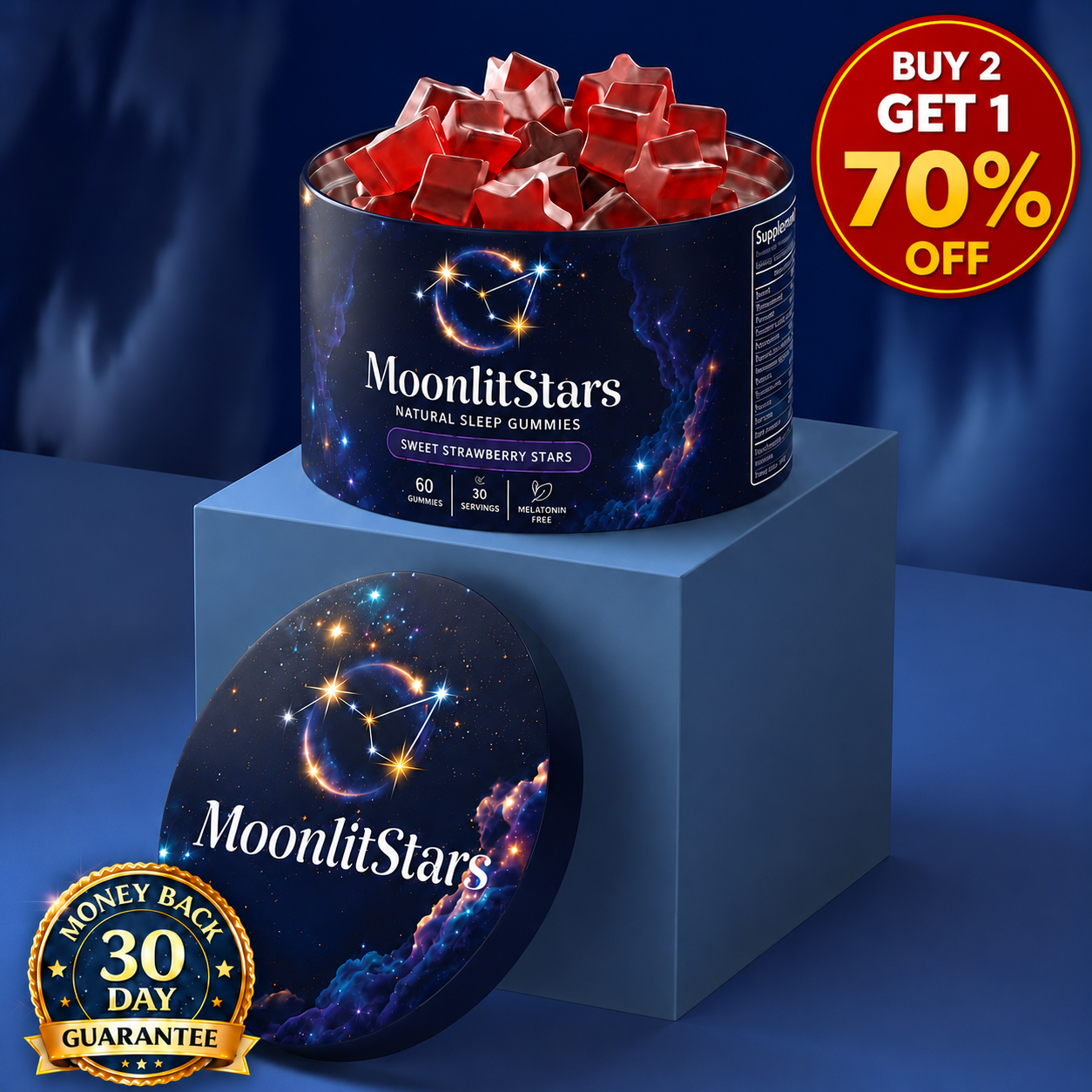 MoonlitStars™ Natural Sleep Gummies